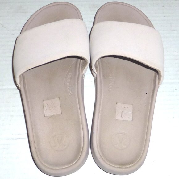 Lululemon Women's Restfeel Slide Sandals Size: 8 Cream LW9EF2S - Picture 2 of 9
